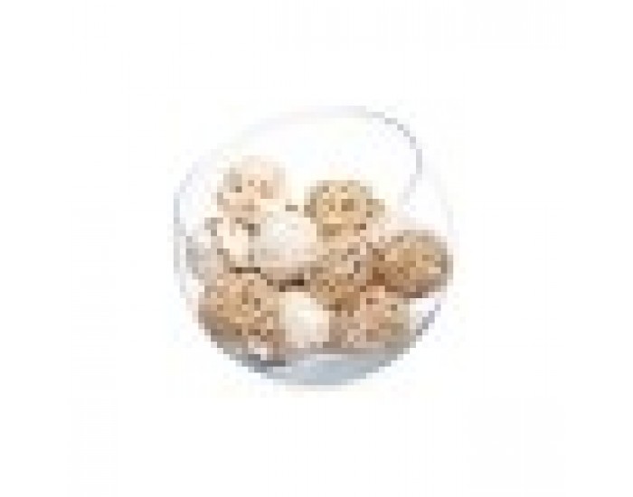 Set of Decorative Balls Бял Кафяв (12 броя)