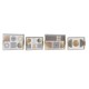Комплект Подноси DKD Home Decor Черен Златен MDF Бял (40 x 30 x 6 cm) (2 броя)
