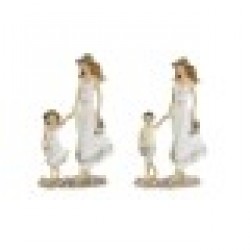 Декоративна фигурка Home ESPRIT Бял Бежов 14,5 x 8 x 24,5 cm (2 броя) - Home esprit