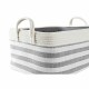 Игра на Кошници DKD Home Decor Райета Сив Памук (40 x 30 x 23 cm) (2 Части)