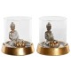 Декоративна фигурка DKD Home Decor Кристал Сребрист Златен Смола Ориенталски (2 броя) (16 x 16 x 18 cm)