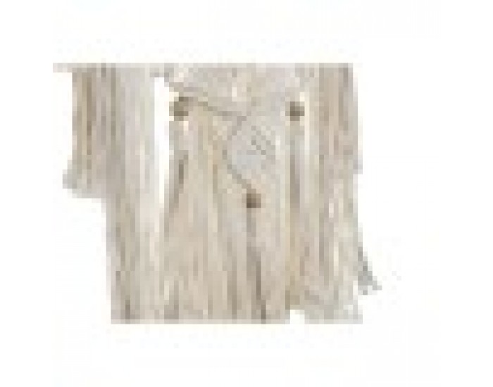 Висяща украса Home ESPRIT Сметана Естествен Boho Ресни (2 броя)