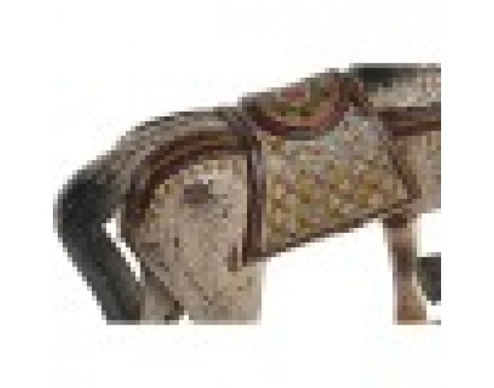 Декоративна фигурка DKD Home Decor Кон Желязо Дърво манго (35 x 10 x 42 cm)