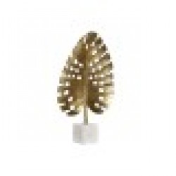 Декоративна фигурка DKD Home Decor 28 x 7,5 x 47 cm Златен Бял Тропически Лист на растение - Dkd home decor