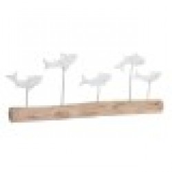 Декоративна фигурка DKD Home Decor Завършек със състаряващо покритие Кафяв Бял Смола Дърво манго Спирали (77 x 8 x 31 cm) - Dkd home decor
