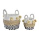 Игра на Кошници DKD Home Decor Колониален (34 x 33 x 26 cm)