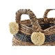 Игра на Кошници DKD Home Decor Колониален влакно (31 x 31 x 33 cm)