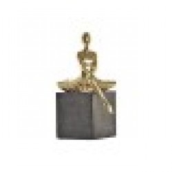 Декоративна фигурка DKD Home Decor Балерина Златен Смола Тъмно сив (21,5 x 23 x 32 cm) - Dkd home decor