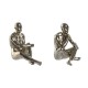 Декоративна фигурка Home ESPRIT Златен Сребрист 19 x 13,5 x 22 cm (2 броя)
