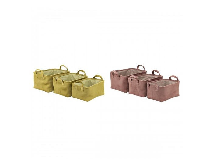 Игра на Кошници DKD Home Decor полиестер (38 x 29 x 20 cm) (2 броя)