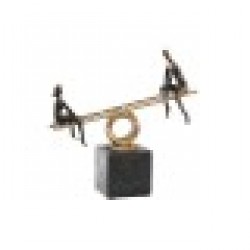 Декоративна фигурка DKD Home Decor Черен Златен Метал Смола Хора Модерен (27 x 9 x 27,5 cm) - Dkd home decor