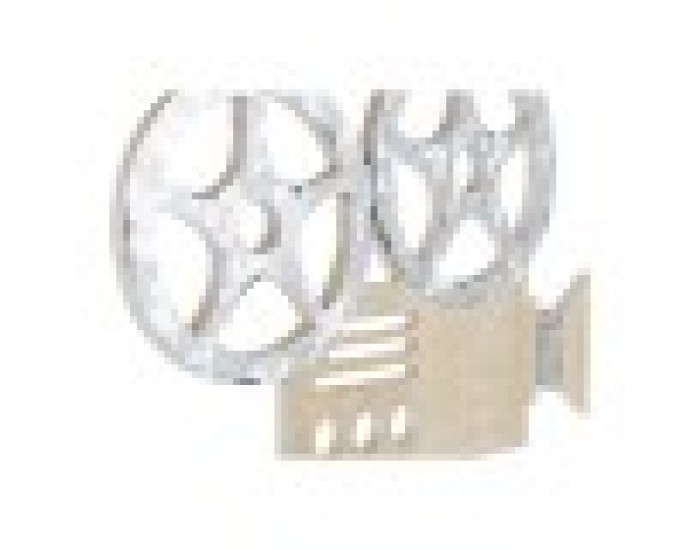 Декорация за стена DKD Home Decor Черен Сив MDF Класическо кино (32 x 2 x 70 cm) (2 броя)