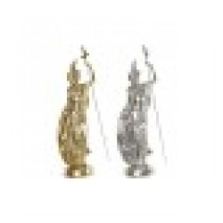 Декоративна фигурка DKD Home Decor Dios Marte Гръцка богиня Сребрист Златен Смола (16,5 x 10,5 x 50 cm) (2 броя) - Dkd home decor