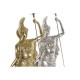Декоративна фигурка DKD Home Decor Dios Marte Гръцка богиня Сребрист Златен Смола (16,5 x 10,5 x 50 cm) (2 броя)
