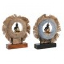 Декоративна фигурка DKD Home Decor Бежов Син Буда Смола Ориенталски Юта (19 x 6 x 25 cm) (2 броя) - Dkd home decor