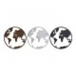 Декоративна фигурка DKD Home Decor Карта на Света Метал (3 pcs) (40 x 1 x 40 cm) - Dkd home decor