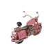 Декоративна фигурка DKD Home Decor Розов Метал Мото Зелен Жълт Vintage (28 x 10 x 16 cm) (3 броя)