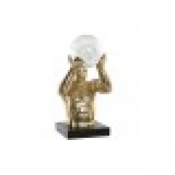 Декоративна фигурка DKD Home Decor Черен Златен Смола Мъже Модерен (17 x 16 x 31,5 cm) - Dkd home decor