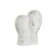 Декоративна фигурка DKD Home Decor 23 x 10 x 30 cm Лице Златен Алуминий Бял