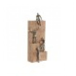 Декоративна фигурка Home ESPRIT Кафяв Сребрист Естествен 15 x 10 x 39 cm - Home esprit