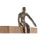 Декоративна фигурка Home ESPRIT Кафяв Сребрист Естествен 15 x 10 x 39 cm