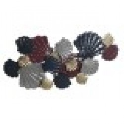 Декорация за стена DKD Home Decor Метал Многоцветен Раковини (119 x 9 x 60 cm) - Dkd home decor