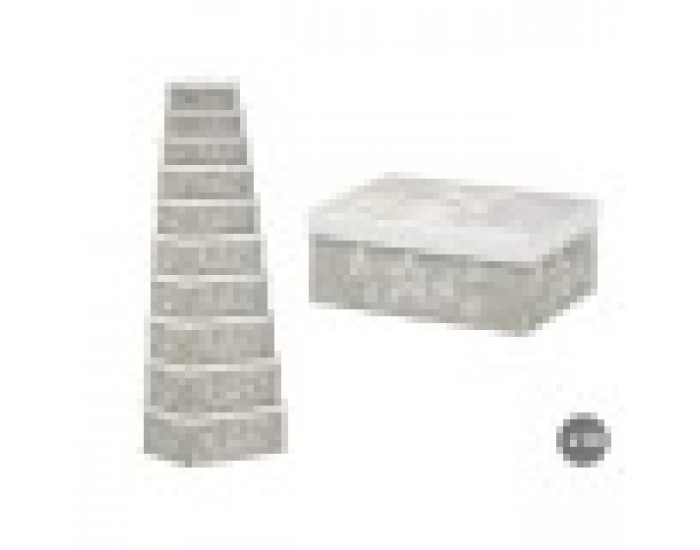 Декоративна кутия Pincello 63 Бял Сив Картон (2 броя)