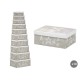 Декоративна кутия Pincello 63 Бял Сив Картон (2 броя)