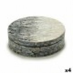 Декоративна кутия Бял Черен Сребрист Седеф ПДЧ 25 x 8,5 x 25 cm (4 броя) - Gift decor