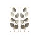 Декорация за стена Home ESPRIT Сив Златен Модерен Цвете 31 x 2,5 x 89,5 cm (2 броя)