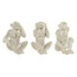 Декоративна фигурка Home ESPRIT Златен Маймуна Тропически 21 x 17 x 25 cm (3 броя) - Home esprit