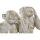 Декоративна фигурка Home ESPRIT Златен Маймуна Тропически 21 x 17 x 25 cm (3 броя)