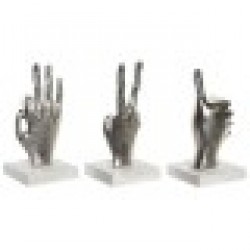 Декоративна фигурка DKD Home Decor Сребрист 10 x 10 x 20 cm (3 броя) - Dkd home decor