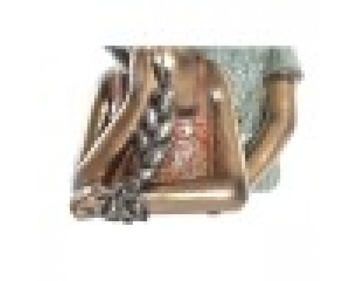 Декоративна фигурка DKD Home Decor Червен Златен цвят тюркоаз Смола Деца Модерен (19 x 15 x 28 cm) (2 броя)
