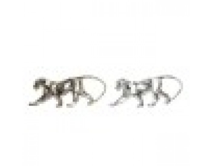Декоративна фигурка DKD Home Decor Сребрист Златен Смола Пантера (46,5 x 10 x 18 cm) (2 броя)