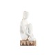 Декоративна фигурка DKD Home Decor Дама Кафяв Бял Смола Дърво манго Град (2 броя)