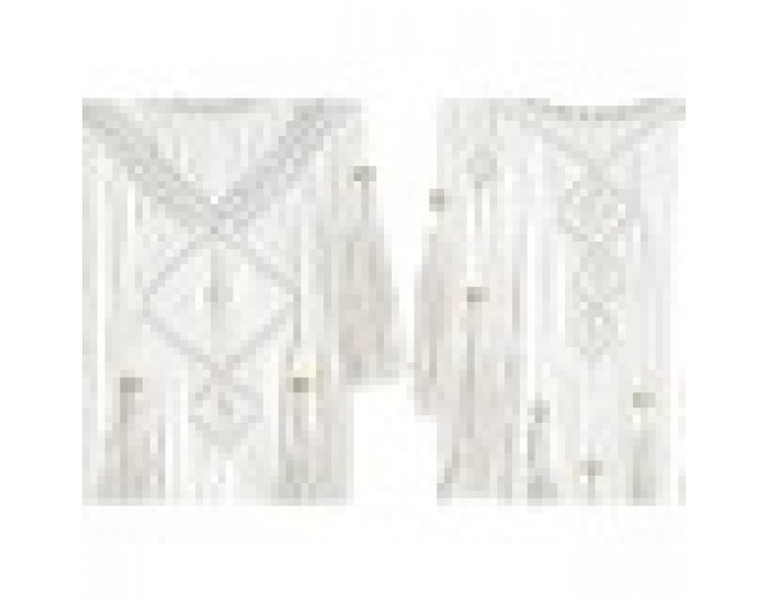 Висяща украса DKD Home Decor Aкациево дърво Ресни Boho (25 x 1 x 93 cm) (2 броя)