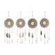 Декоративна фигурка DKD Home Decor висулка Пера Златен Метал (25 x 1 x 77 cm)