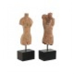 Декоративна фигурка Home ESPRIT Кафяв Черен Дама Мъже 13 x 9 x 40 cm (2 броя) - Home esprit