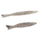 Украса за център на маса DKD Home Decor 74 x 12 x 4,5 cm Завършек със състаряващо покритие Кафяв Риба Средиземноморско (2 броя)
