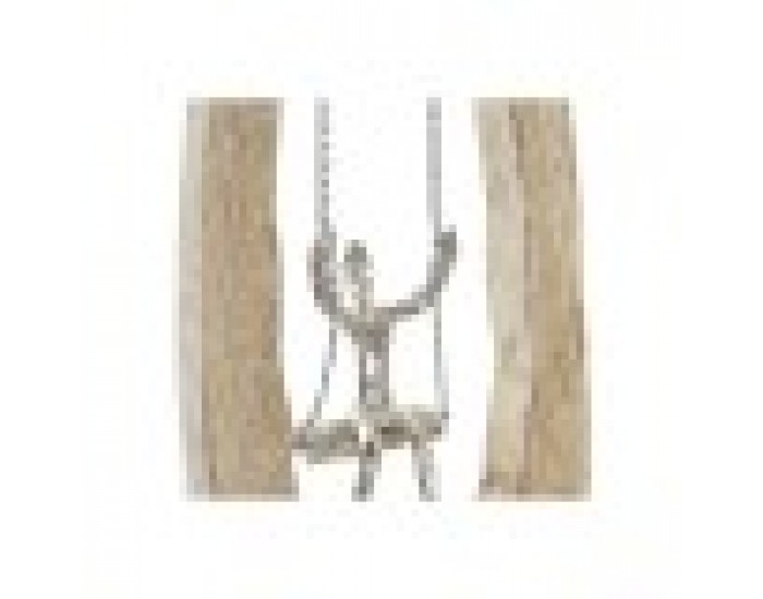 Декоративна фигурка DKD Home Decor 18 x 9 x 62 cm Естествен Сребрист Кафяв (2 броя)