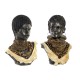 Декоративна фигурка DKD Home Decor Африканка Смола (26 x 20 x 42 cm) (2 броя)