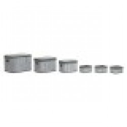 Игра на Кошници DKD Home Decor Бял Сив Бамбук Дървен MDF 51 x 35 x 33 cm - Dkd home decor