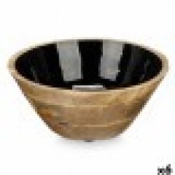 Купа GiftDecor MALI-701 B Черен Емайл Дърво манго 24,3 x 10,5 x 24,3 cm (6 броя) - Giftdecor mali b x x cm