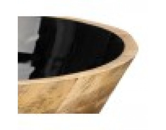 Купа GiftDecor MALI-701 B Черен Емайл Дърво манго 24,3 x 10,5 x 24,3 cm (6 броя)
