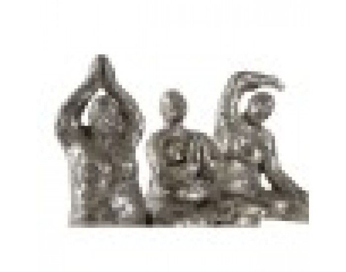 Декоративна фигурка DKD Home Decor Златен Смола Yoga Модерен (11 x 22,5 x 17 cm) (3 броя)