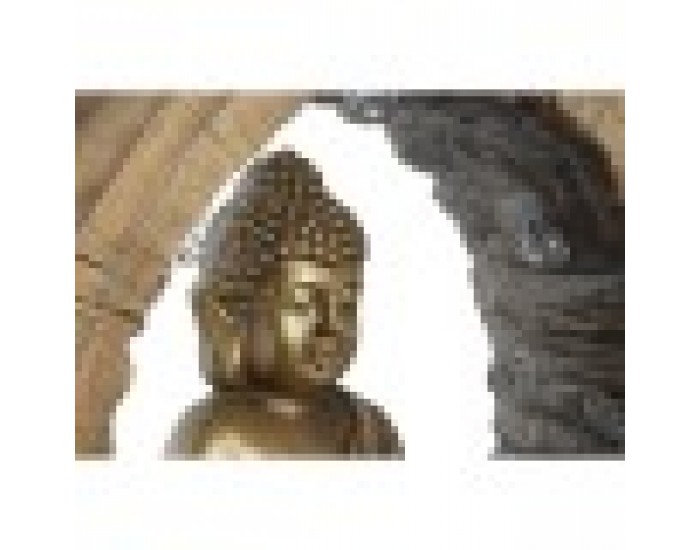 Декоративна фигурка DKD Home Decor Завършек със състаряващо покритие Златен Кафяв Буда Ориенталски Магнезиев (40 x 13 x 40 cm) (