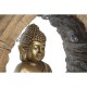 Декоративна фигурка DKD Home Decor Завършек със състаряващо покритие Златен Кафяв Буда Ориенталски Магнезиев (40 x 13 x 40 cm) (