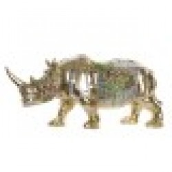 Декоративна фигурка DKD Home Decor Златен Смола Многоцветен Носорог (55 x 17,5 x 25 cm) - Dkd home decor