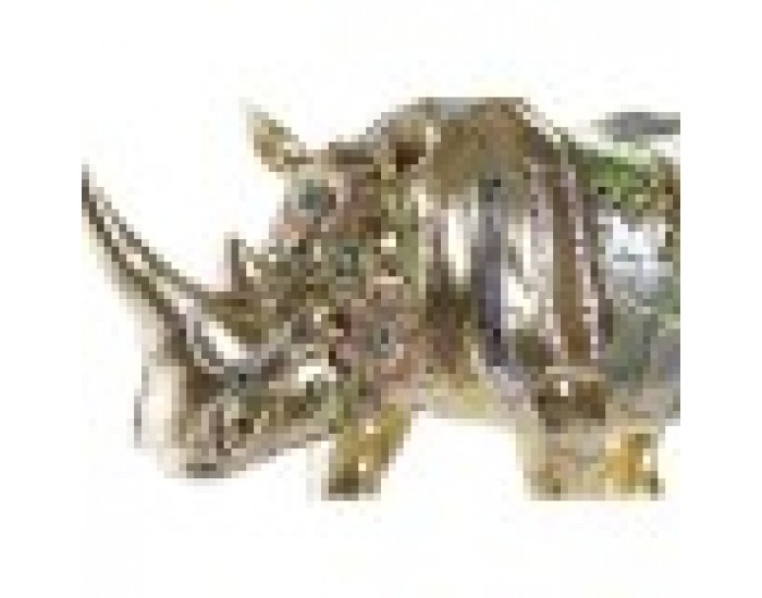 Декоративна фигурка DKD Home Decor Златен Смола Многоцветен Носорог (55 x 17,5 x 25 cm)